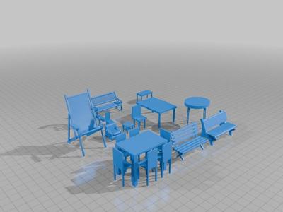 Tables and Chairs (For Dolls House and Minature)