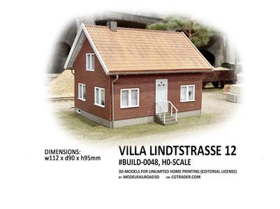 BUILD-0048 Villa Lindtstrasse H0-scale