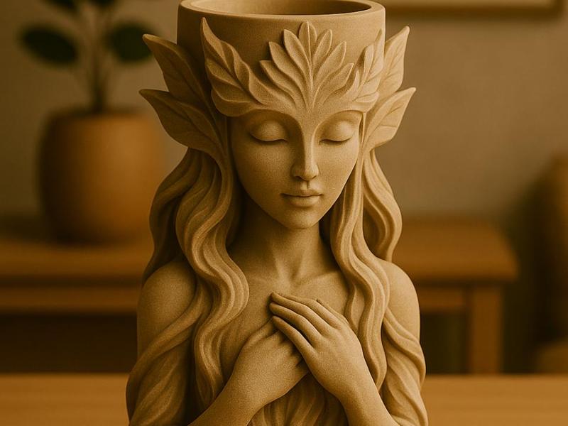 Elegant Vase Art flower container for shelves