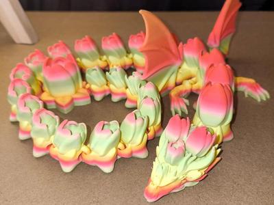 Articulated flexi dragon Tulips
