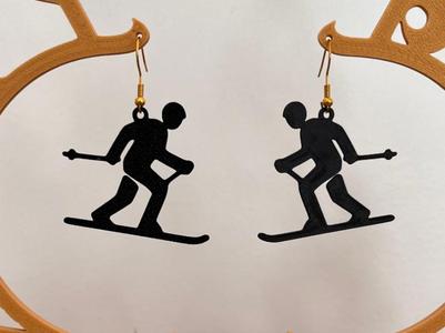 Earrings - Skier