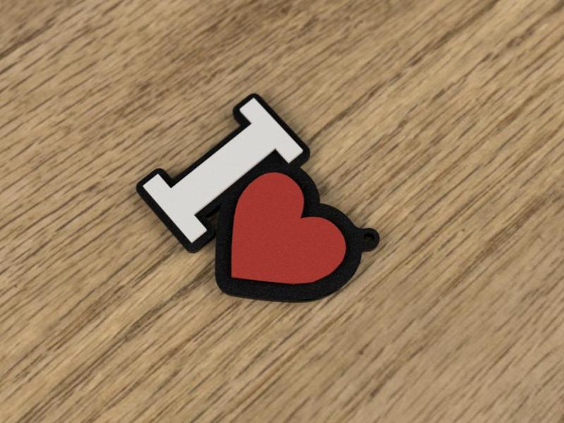 I Love keychain