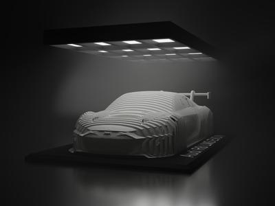 Audi R8 LMS EVO II Layered Sculpture