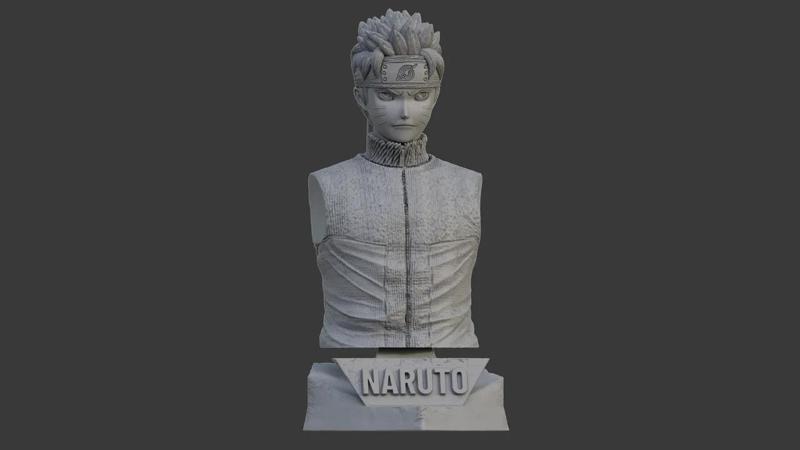 NARUTO ULTRA-DETAILED SUPPORT-FREE BUST 3D MODEL   