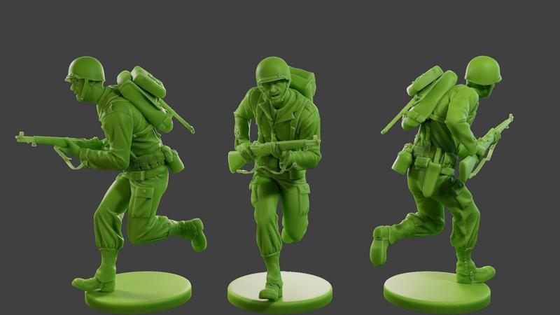 American soldier ww2 run A1