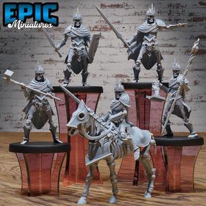 Skeleton Leader Set / Undead Soldier / Evil Skelet Warrior / Zombie Fighter / Evil Bone Army / Walking Dead Monster / Rotting Humanoid / Graveyard Encounter