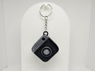 Retro Camera Fidget Clicker Keychain