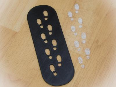 Footprint stencil for elves - Shoe stencil