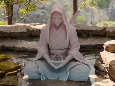 Meditative Ninja – A Peaceful Warrior in Rest