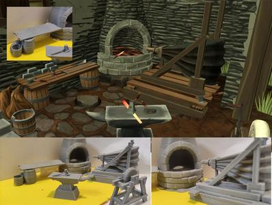 Stylized Smithy workshop - Miniatures