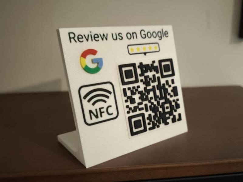 Google review stand | Easy customization! NFC+QR