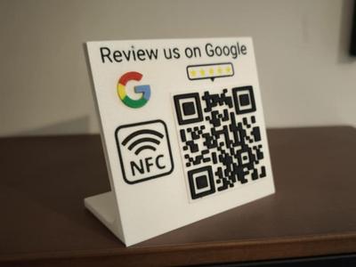 Google review stand | Easy customization! NFC+QR