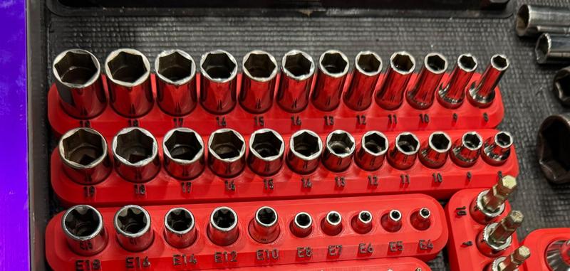 Snap On 3/8" Chrome Socket Storage Rail 8-19mm