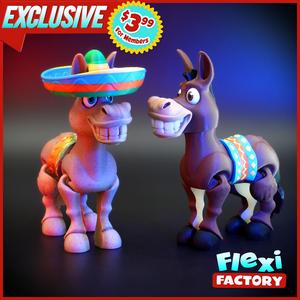 Exclusive: Flexi Factory Donkey and Accessories: $3.99 for Patreon and Tribes members with discount code!