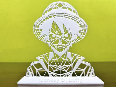 Geometric Low Poly Luffy - One piece Joy Boy -customizable Stand