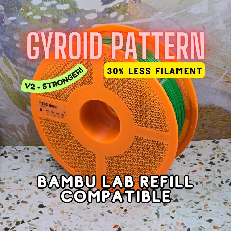 v2 GYROID Reusable Spool - Bambu Refill Compatible