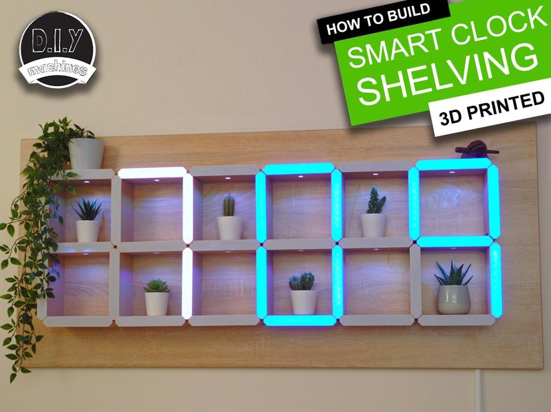 DIY Giant Hidden Shelf Edge Clock