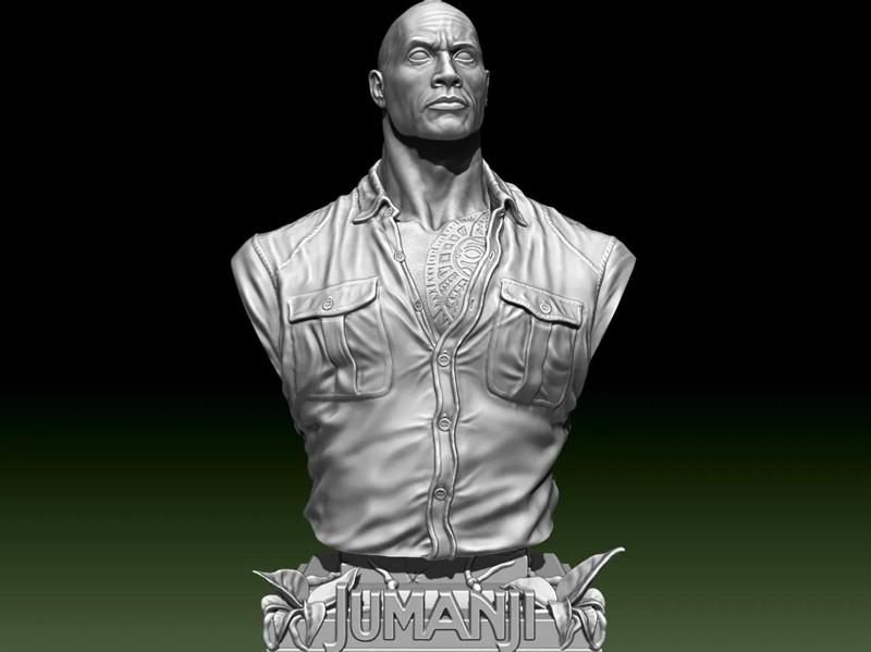 Dr. Bravestone  Bust - Dwayne Johnson   