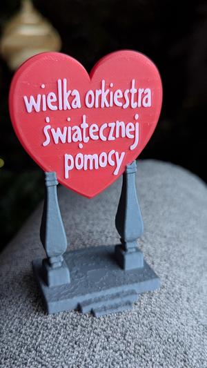Podpora do serca WOŚP / Pedestal for heart WOŚP, Small