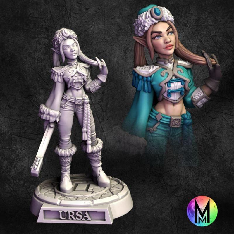 Female Elven Bard - Ursa the Frost Elf Bard (Frost themed High Elf Female Bard)