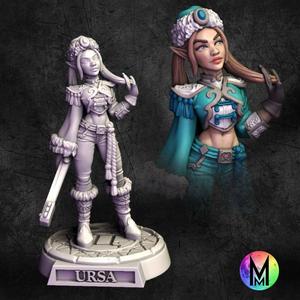 Female Elven Bard - Ursa the Frost Elf Bard (Frost themed High Elf Female Bard)