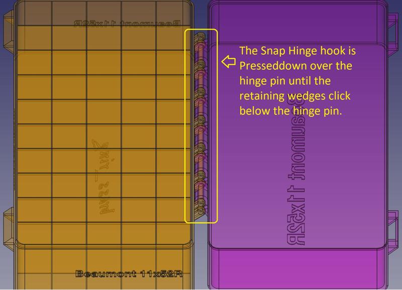 7X64mm, Double Snap Latch, Snap Hinge Modular Ammo Box