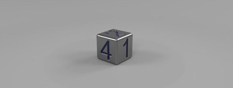 Dice with arabic numbers