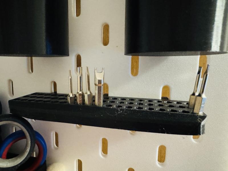 Skadis Bit Holder for 60 4mm Mini-Bits for IKEA Pegboards