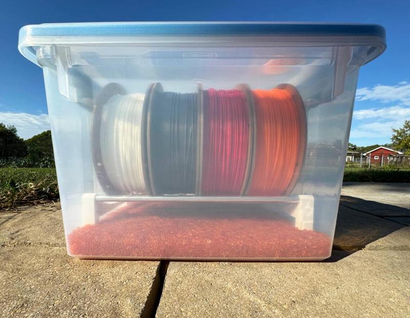 Filament Spool Rack for 20qt Sterilite Container / Dry Box