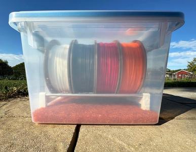 Filament Spool Rack for 20qt Sterilite Container / Dry Box