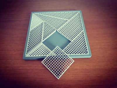 Tangram similar puzzle with 9 pieces