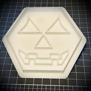 Hexagon Pumpkin Face Cookie Cutter and Stamp