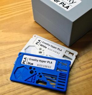 Swatch for filament with storage box
