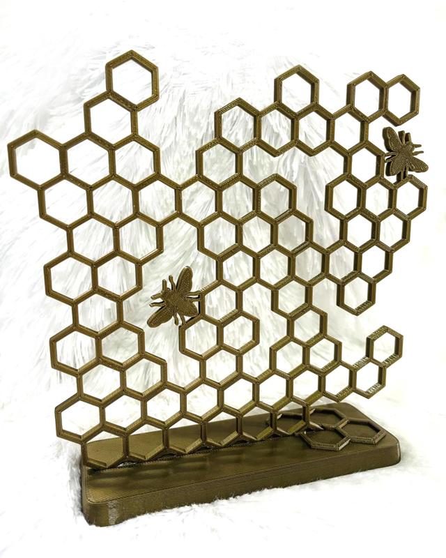 Bee Honeycomb Earring Holder Jewelry Organizer