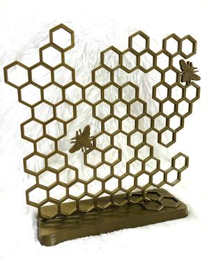 Bee Honeycomb Earring Holder Jewelry Organizer