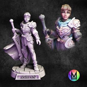 Female paladin - Princess Ashlyn the Paladin ( Cinderella themed Paladin with two handed sword )