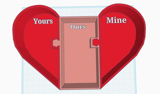 Yours, Mine, & Ours Valentine Snack Divider