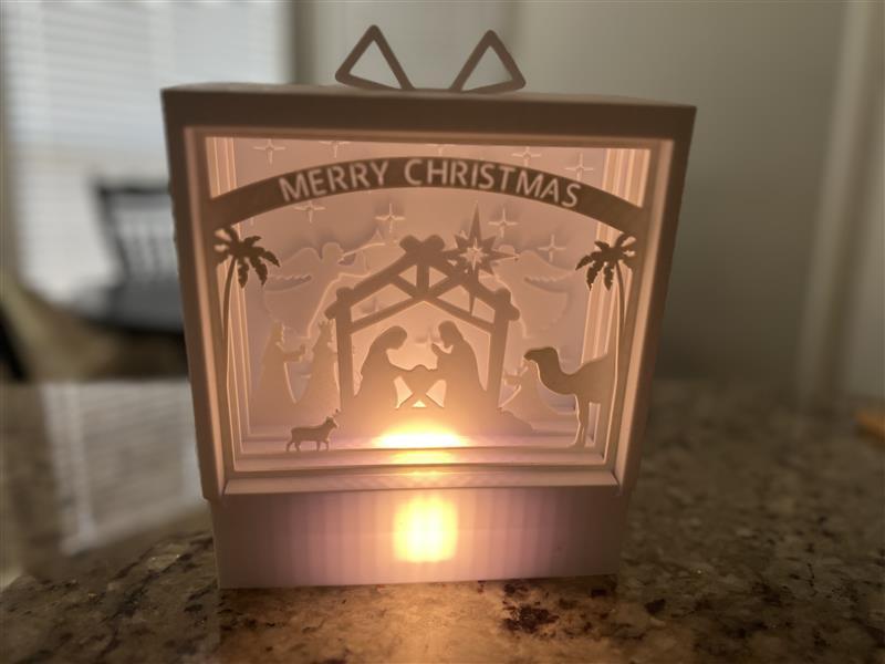 The Christmas Present Nativity Scene Shadow Box