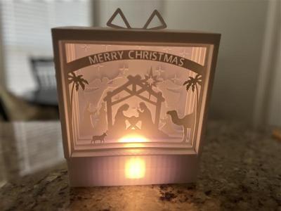 The Christmas Present Nativity Scene Shadow Box