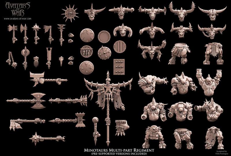 Minotaurs multi-part regiment