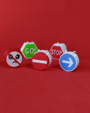 Traffic Signs Fidget Clickers - Keychain