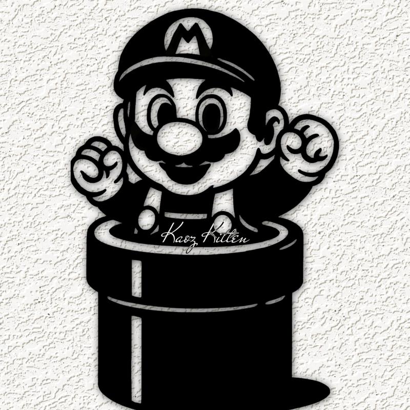 super mario pipe wall art home decor