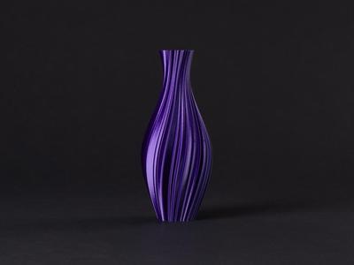 Elegant Vase with Spiraled Design (vase mode)