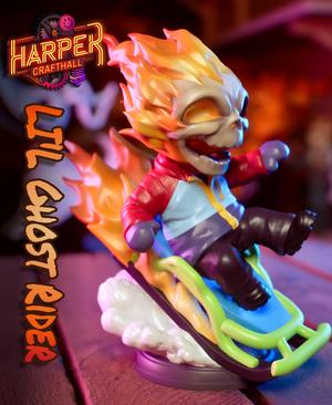 Lil GhostRider - PLUS Winter-Fun Base - Marvel Comics Collectible Fanart Figure