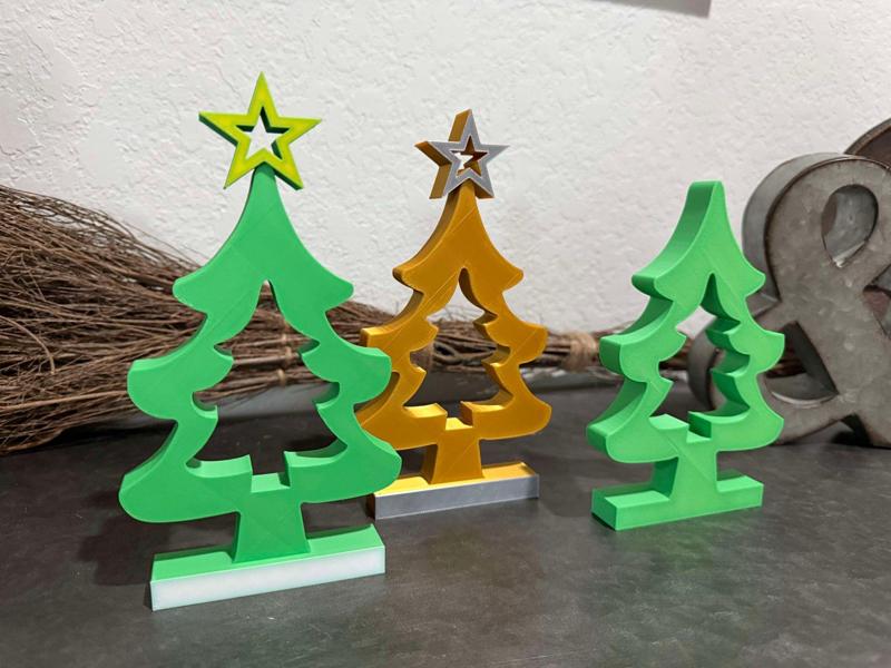 Christmas Tree with Star Tabletop Decoration - Freestanding