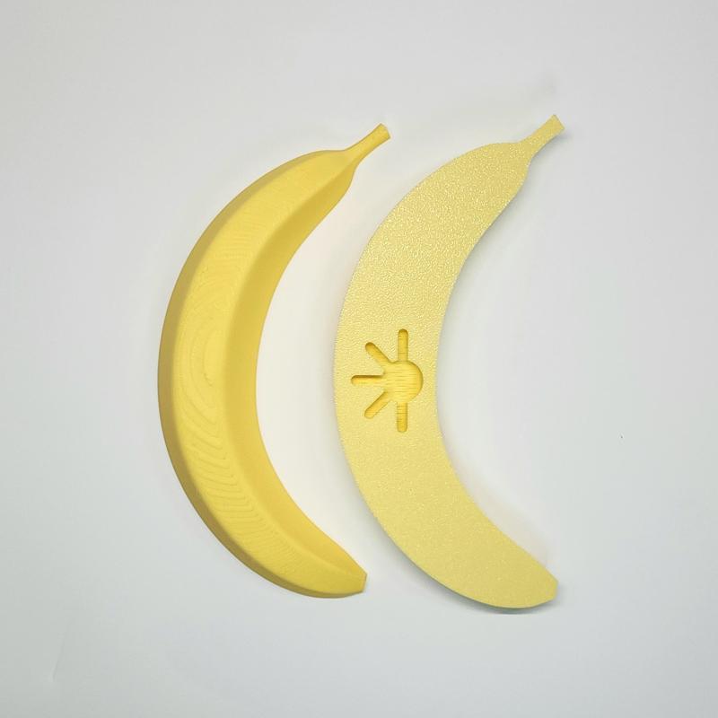 Sliced Banana Halves :: Decorative Pop-Out 3D Wall Art Set [ The 'Low-Hanging Fruit' Collection ]