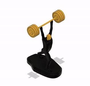 Weight Lifting  Athlete Minimalist Square