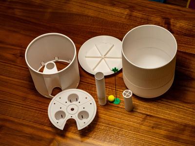 self watering insert with level indicator +pot / Selbstbewässerungsinnentopf + Übertopf