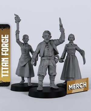 Angry Mobb - With Free Dragon Warhammer - 5e DnD Inspired for RPG and Wargamers