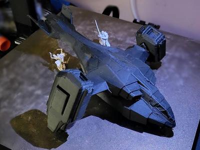 Helldivers 2 Pelican-1 ship DND Mini Scale